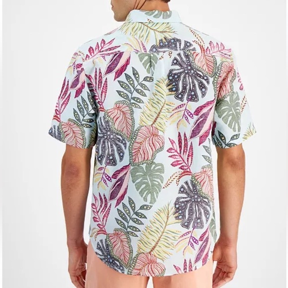 Tommy Bahama Small Men's Retro Vines Short Sleeve Linen Blend Printed Shirt NWT - Picture 2 of 15